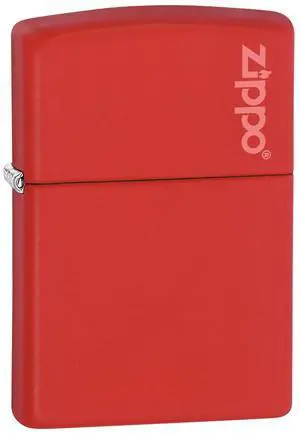 Zippo 233ZL Windproof Red Matte with Zippo Logo Lighter Zippo 233ZL Windproof Red Matte with Zippo Logo Lighter