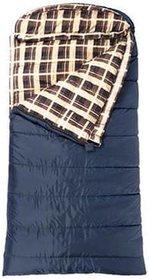 TETON Sports Celsius XL -18 Degree C / 0 Degree F Flannel Lined Sleeping Bag (90"x 36", Blue, Left Zip)