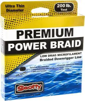 Scotty Power Braid Downrigger Line 200lb Test 400ft Spool w/Kit 2702K