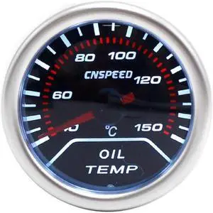 12V Auto Car LED Digital Oil Temp Gauge Meter 52mm Smoke Lens Temperature Gauge Universal For Car Modification