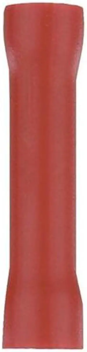 Install Bay Rvbc Vinyl Butt Connector ,Red; 22-18 Gauge; 100 Per Bag
