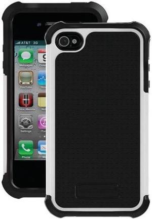 Ballistic TOUGH JACKET TJ0582-A08C Tough Jacket Case compatible with iPhone 4/4s ,Black Silicone/Black TPU/White PC