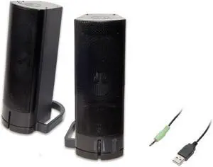 Connectland USB Online Gaming Stereo Speaker w/ Magnetic Design 2 x 2.5 W Black