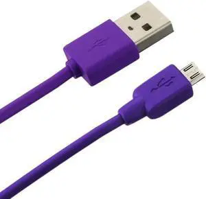 Reiko USB3IN1-V9PP 3 in 1 Micro USB Charger Purple Light-Weight and Portable