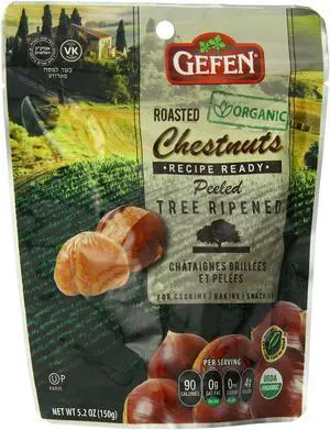 Gefen Whole Organic Chestnuts, Roasted and Peeled , 5.2-Ounces (Pack of 6)