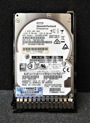 791055-001 768789-001 791034-B21 Hpe 1.8Tb 10000Rpm 12Gb/S 2.5" Sas Hard Drive