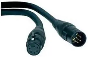 American DJ Accu-Cable 10' 5-Pin XLR Male to Female DMX Cable #AC5PDMX10