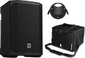 Electro-Voice Everse 8 Package | Portable PA System | Battery Speaker with Cover & Wireless Mic