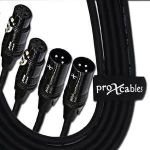 ProX XC-DXLR05 | 5\' Dual XLR-M to Dual XLR-F Cable