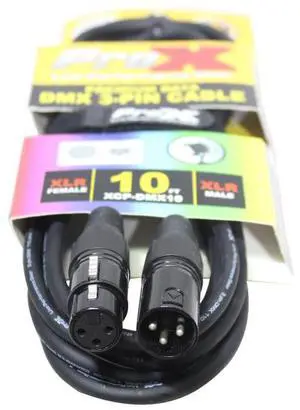 ProX XCP-DMX10 | 10\' DMX XLR3-M to XLR3-F Premium Cable