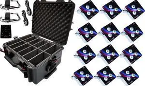 Ape Labs Maxi v1 Pack of 12 w/ Hard Case | Battery Wireless RGBW Uplights | Remote, Chargers & Hard Case