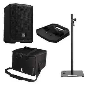 Electro-Voice Everse 8 Black Premium Package | Ceremony & Cocktail Audio System | w/ Stand, Tray & Carry Bag