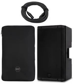 RCF ART 945A with Cover and XLR Cable | 15in - 135dB | Active Loudspeaker with Padded Cover