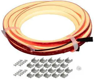 Ape Labs NeonStripe 16 | 16.4ft IP65 RGBaW LED COB Strip, Cuttable with Pig Tails, Install Hardware Included (ID: 100303)