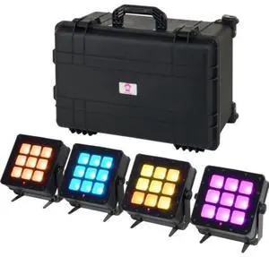 Ape Labs Marvel Pix Wash TourBox | 4x Lights, Case, Remote - IP65, Pixel, CRMX, 150 Degree (ID: 100476)