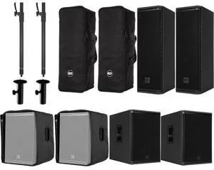 RCF EVOX 14 | 2x NXL 14A, 2x Sub 15AX, Covers & Poles RCF EVOX 14 | 2x NXL 14A, 2x Sub 15AX, Covers & Poles