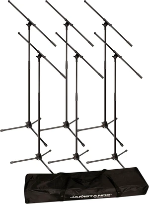 Ultimate Support JS-MCFB6PK | 6-Pack Tripod Mic Stands with Boom Arms | Includes Carry Bag Ultimate Support JS-MCFB6PK | 6-Pack Tripod Mic Stands with Boom Arms | Includes Carry Bag