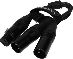 ProX XC-YXF (6in XLR-F to Dual XLR-M Cable)