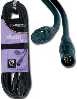 NEW AMERICAN DJ AC5PDMX25 25 FEET 5 PIN DMX CABLE