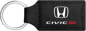 Honda Civic Si Rectangular Black Leatherette Key Chain