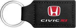Honda Civic Si Rectangular Black Leatherette Key Chain