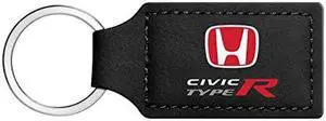 Honda Civic Type-R Rectangular Black Leatherette Key Chain