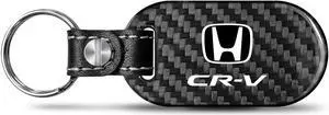 Honda CR-V 100% Real Black Carbon Fiber Tag Style Key Chain
