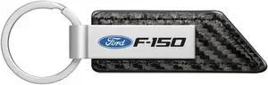 Ford F-150 Carbon Fiber Texture Black PU Leather Strap Key Chain