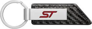 Ford Focus ST Carbon Fiber Texture Black PU Leather Strap Key Chain