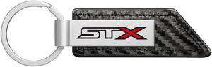 Ford F-150 STX 4x4 Carbon Fiber Texture Black PU Leather Strap Key Chain
