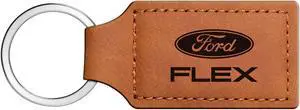 Ford Flex Rectangular Brown Leather Key Chain