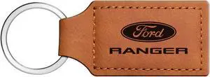 Ford Ranger Rectangular Brown Leather Key Chain