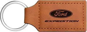 Ford Expedition Rectangular Brown Leather Key Chain