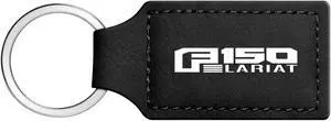 Ford F150 Lariat Rectangular Black Leatherette Key Chain