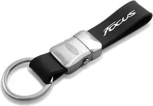 Ford Focus Genuine Black Leather Strap Detachable Key Chain
