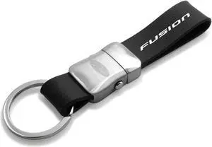 Ford Fusion Genuine Black Leather Strap Detachable Key Chain