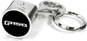 Ford F150 2015 to 2018 Chrome Finish Engine Piston and Rod Metal Key Chain