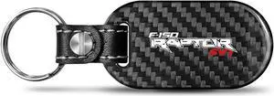 Ford F-150 Raptor SVT 100% Real Black Carbon Fiber Tag Style Key Chain