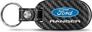 Ford Ranger 100% Real Black Carbon Fiber Tag Style Key Chain