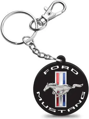 Ford Mustang Circle Logo Laser Engraved UV Full-Color Acrylic Charm Key Chain