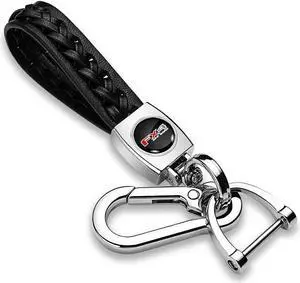 Ford F-150 FX4 Off Road in Black Braided Rope Style Genuine Leather Key Chain