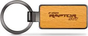 Ford F-150 Raptor SVT Laser Engraved Maple Wood Gunmetal Frame Case Key Chain