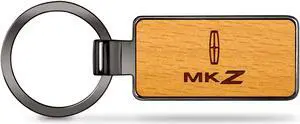 Lincoln MKZ Laser Engraved Maple Wood Gunmetal Frame Case Key Chain
