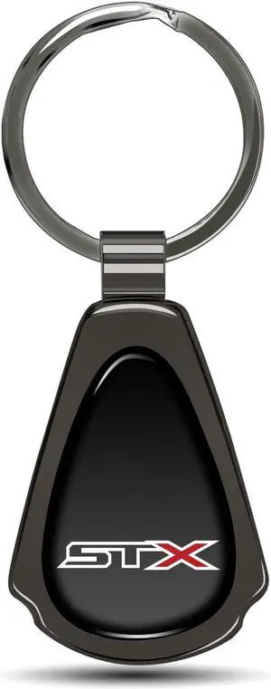 Ford F-150 STX 4x4 Black Dome Dark Gunmetal Metal Teardrop Key Chain