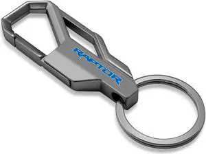 Ford F-150 Raptor Blue Gunmetal Black Carabiner-style Snap Hook Metal Key Chain