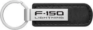 Ford F-150 Lightning Black Leather Strap Key Chain