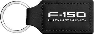 Ford F-150 Lightning Rectangular Black Leather Key Chain