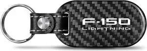 Ford F-150 Lightning Real Carbon Fiber Dog-Tag Style Key Chain