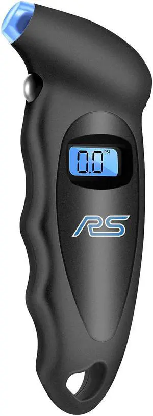 Ford Focus RS Black Digital Tire Pressure Gauge with LED-Backlit LCD Display