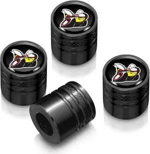 Dodge Scat-Pack Black on Black Aluminum Cylinder-Style Tire Valve Stem Caps